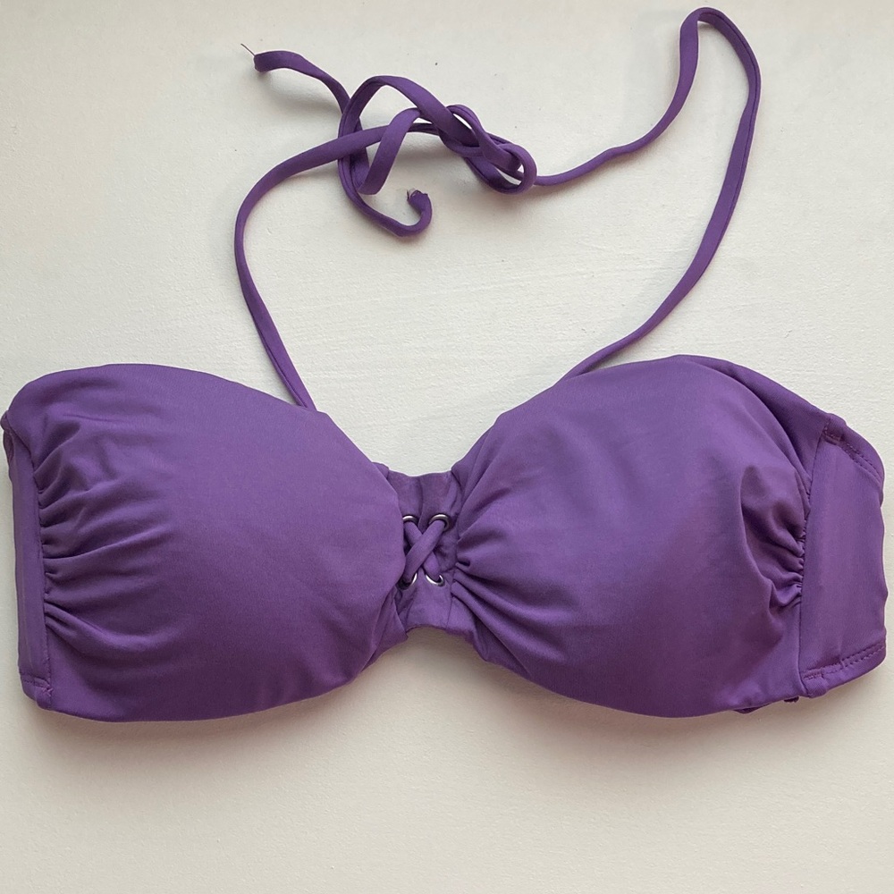 White House Black Market Purple Bikini Top